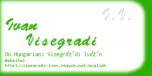 ivan visegradi business card